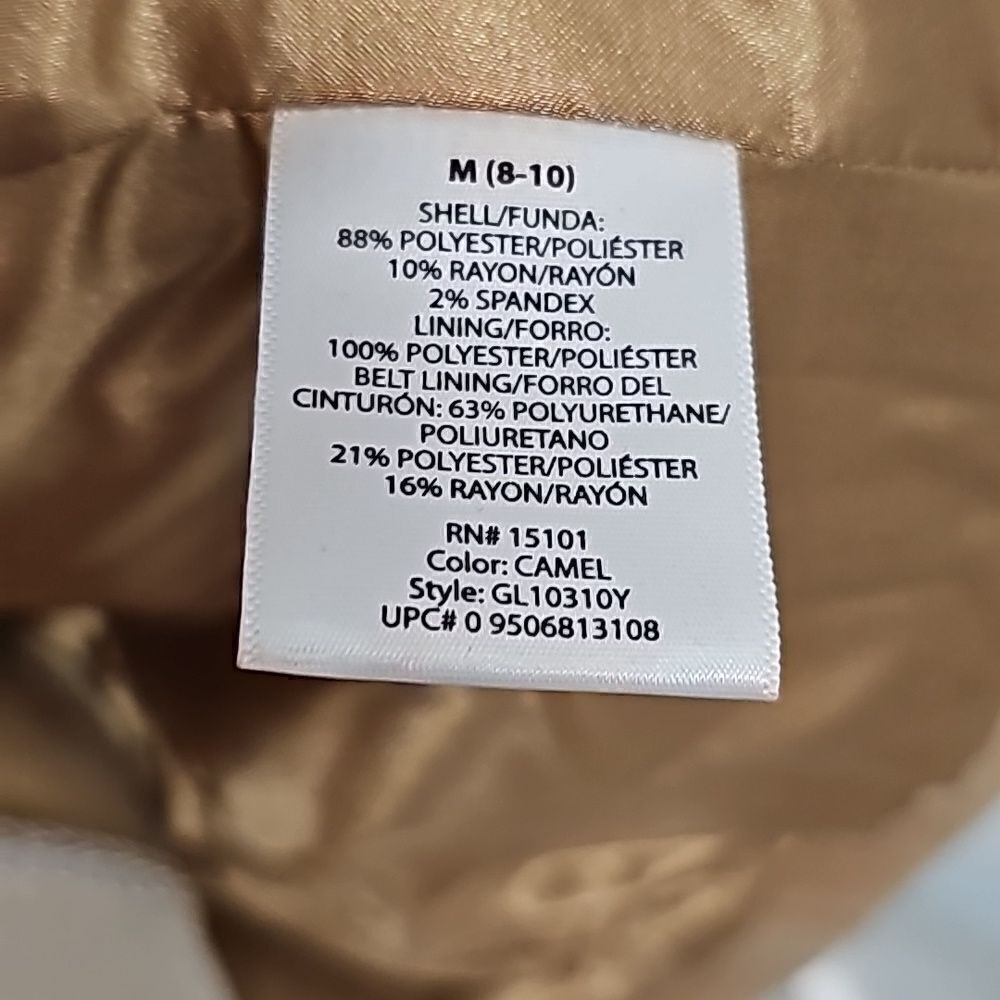 George Camel Tan Hooded Jacket, Size Medium - Picture 15 of 16